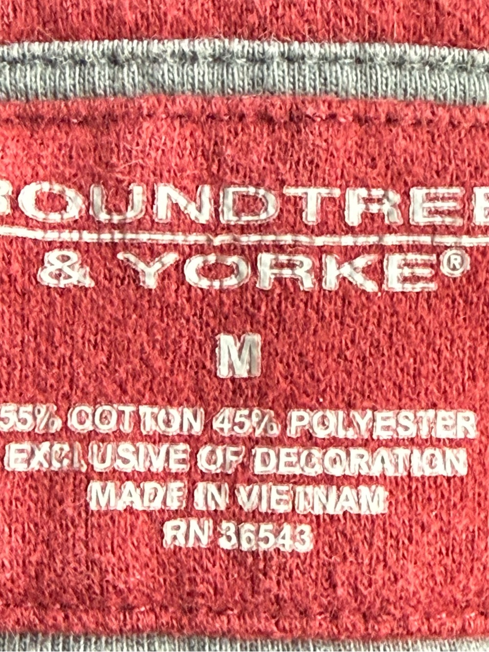 Roundtree & Yorke Red Half-Zip Pullover with Crown Emblem - Picture 4 of 4